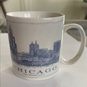 Starbuck 2006 Chicago Skyline Mug - White and Blue - Architecture Series